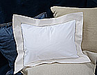 Baby Hemstitch Pillow Sham 12x16. White Coconut Milk border